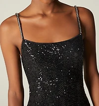 MIDI DRESS WITH TIE STRAPS