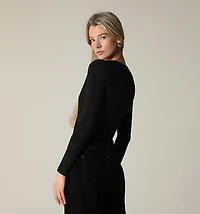 CROSSOVER LONG SLEEVE BODYSUIT
