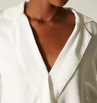 Crossover Blouse 3/4 Sleeve