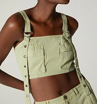 STRAP BLOUSE, UTILITY POCKETS WITH T