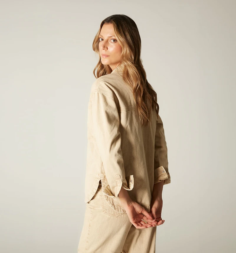 SHIRT BLOUSE WITH POCKETS AND SNAP BUTTONS