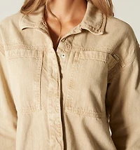 SHIRT BLOUSE WITH POCKETS AND SNAP BUTTONS