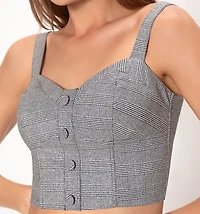 STRAP BUSTIER-STYLE BLOUSE WITH BUTTONS