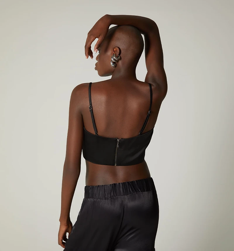 CROP TOP BLOUSE WITH STRAPS