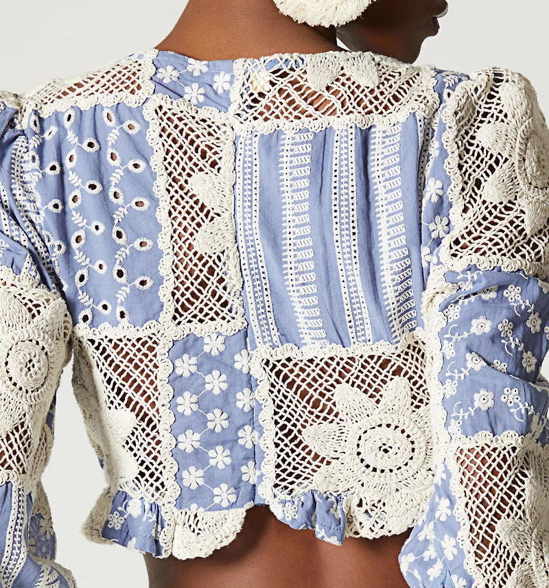 3/4 SLEEVE BLOUSE WITH BUCKLE