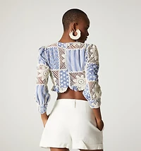 3/4 SLEEVE BLOUSE WITH BUCKLE