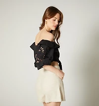 TIE-UP OFF-SHOULDER BLOUSE