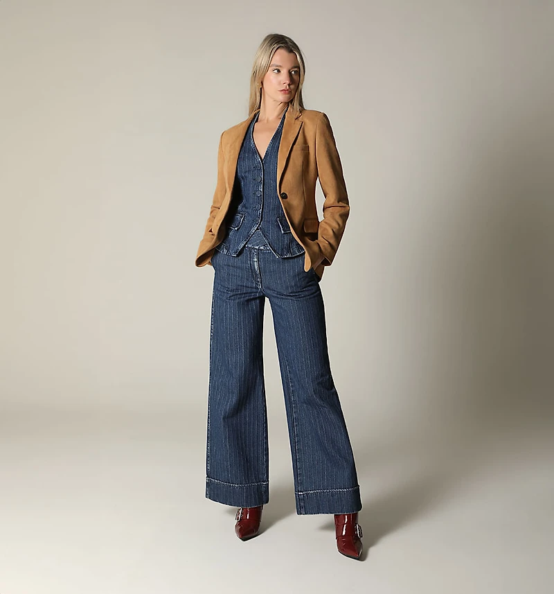 HALTER SARTORIAL BLOUSE, BUTTONS AND FLAPS
