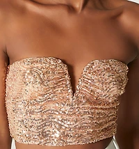 STRAPPY BLOUSE WITH V-NECKLINE
