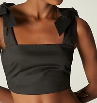 Back Neckline Crop with Strap