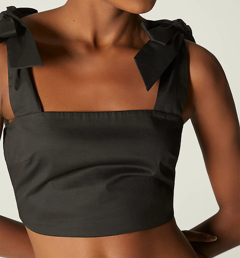 Back Neckline Crop with Strap