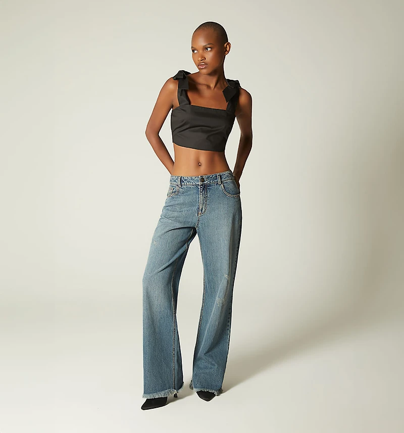 Back Neckline Crop with Strap