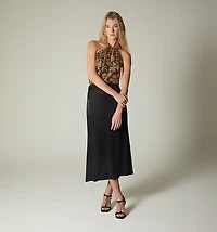 WRAP-FRONT BLOUSE WITH FINISHING