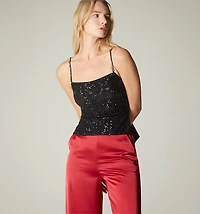 STRAP BLOUSE WITH TIE