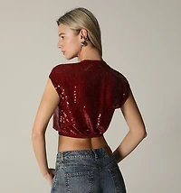 CROSS SLEEVELESS BLOUSE