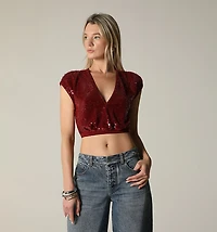 CROSS SLEEVELESS BLOUSE