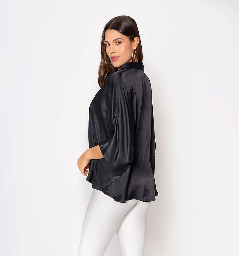 LONG SLEEVE BATWING BLOUSE
