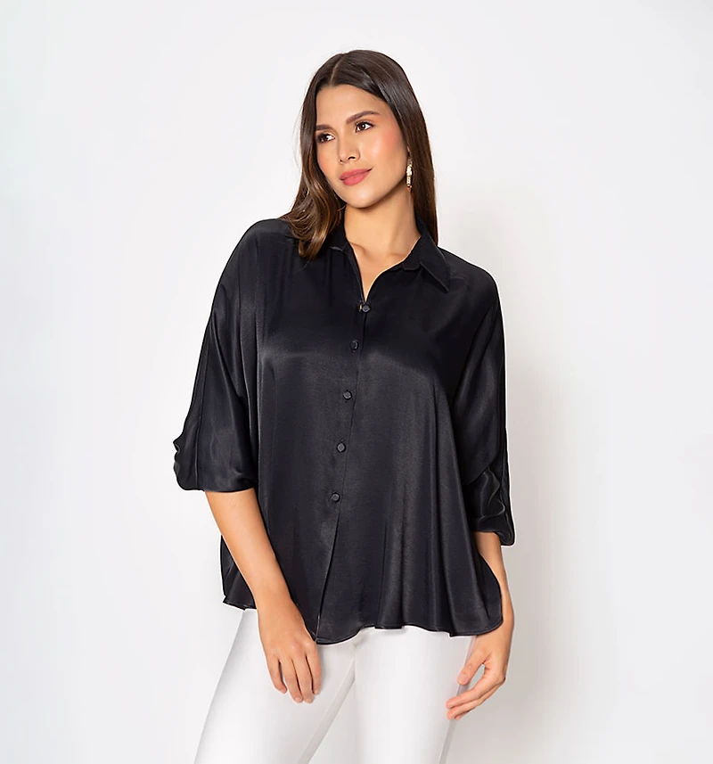 LONG SLEEVE BATWING BLOUSE