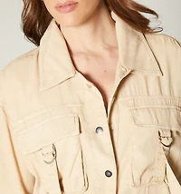 SHIRT DRESS, UTILITY POCKETS
