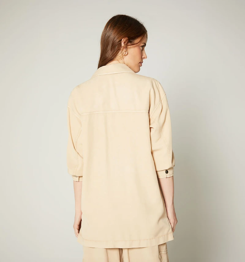 SHIRT DRESS, UTILITY POCKETS