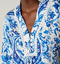 3/4 Sleeve Blouse with Front Detail