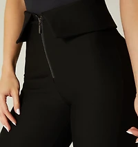 HIGH WAIST SKINNY LEG PANTS WITH DETAIL