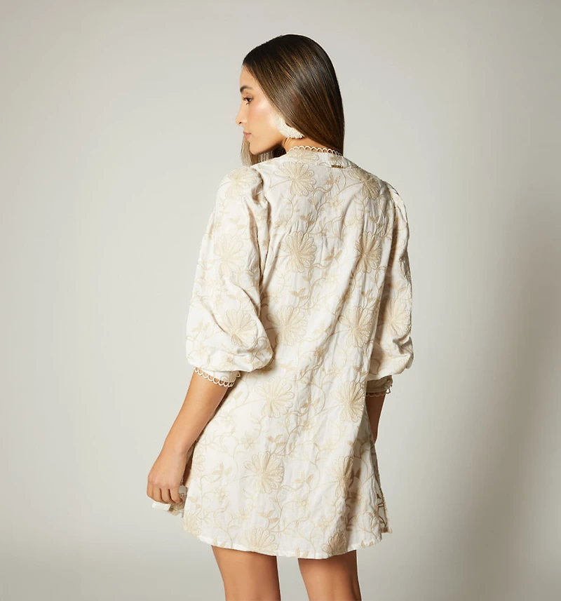 3/4 Sleeve Coat with Side Slit