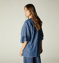 Floral Embroidered Boho Overcoat