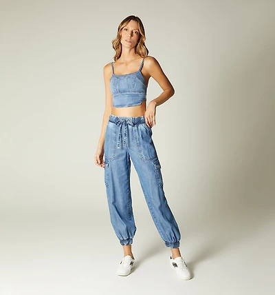 7JOGGER, HIGH WAIST, POCKETS WITH FLAPS