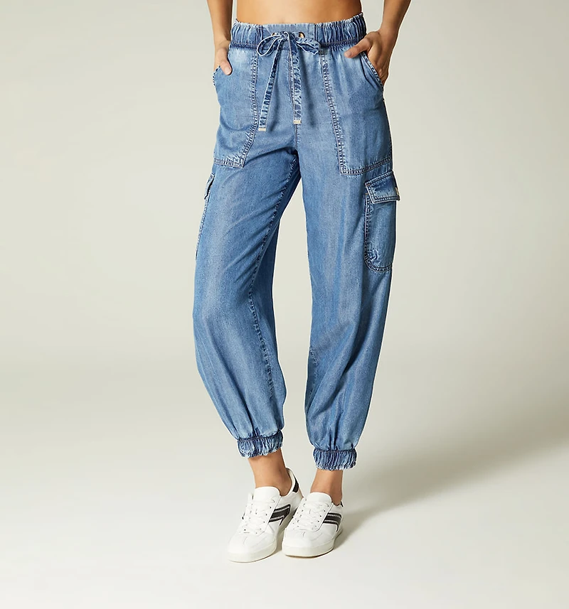 7JOGGER, HIGH WAIST, POCKETS WITH FLAPS