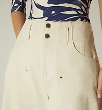 Bermuda, High Waist, Pocket Cuts