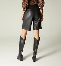 HIGH-WAISTED BERMUDA WITH POCKETS AND TRIM