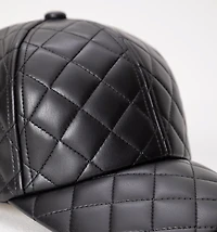 QUILTED PU CAP
