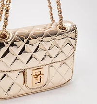 QUILTED RHOMBUS SHOULDER BAG