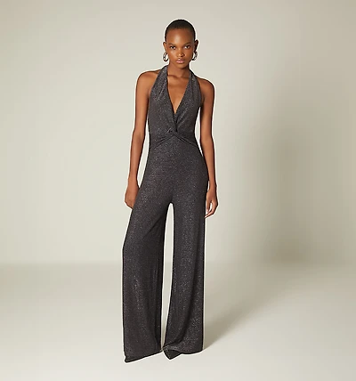 TIE-NECK PALAZZO JUMPSUIT