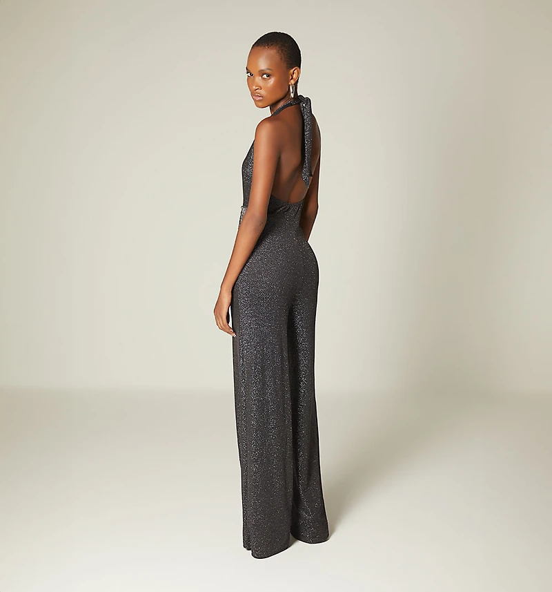 TIE-NECK PALAZZO JUMPSUIT
