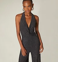 TIE-NECK PALAZZO JUMPSUIT