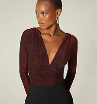 LONG SLEEVE BODY WITH RUCHED BAND