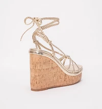 Platform Sandal with Braided Straps