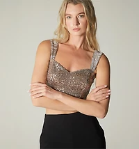 CROP TOP BLOUSE WITH STRAPS