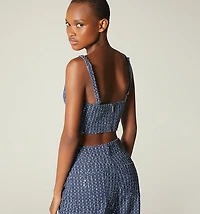 WOMEN'S CROP STRAP BLOUSE