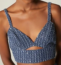 WOMEN'S CROP STRAP BLOUSE