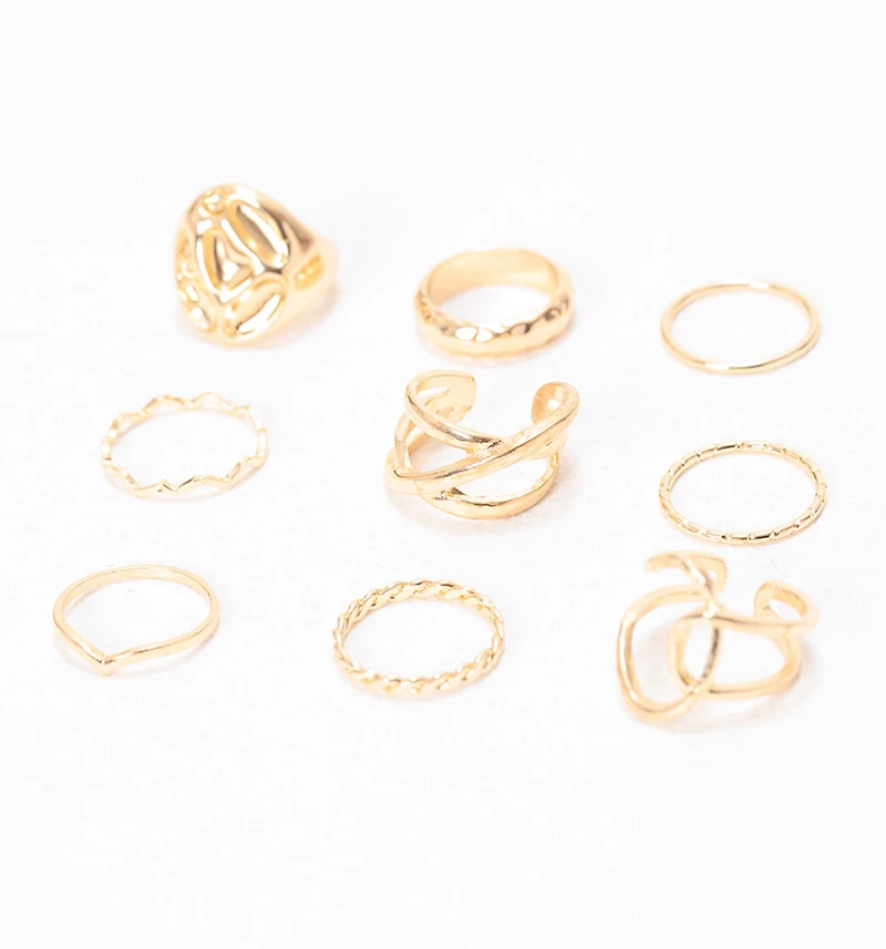 TWISTED RING SET X9