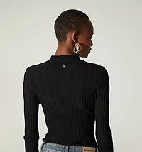 TURTLENECK RIBBED KNIT SWEATER
