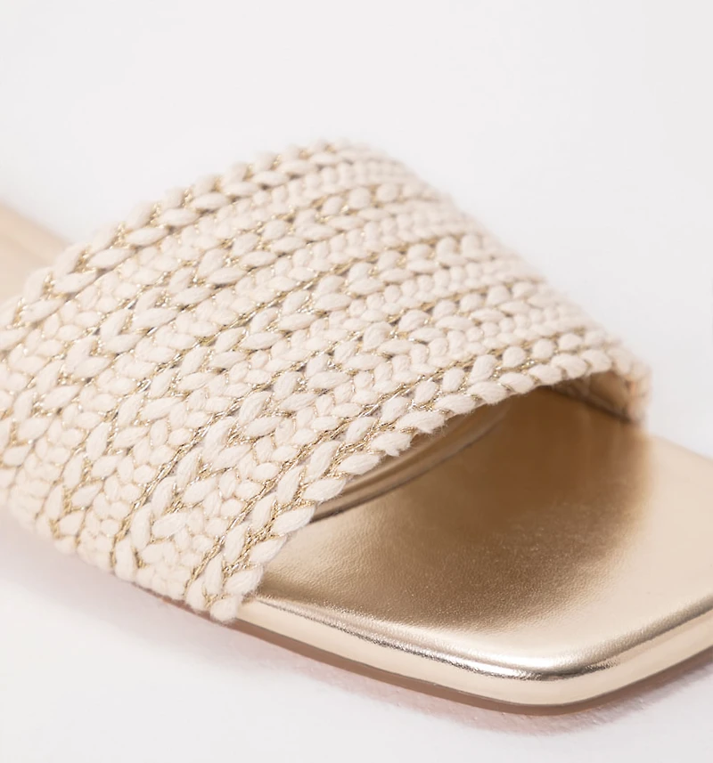 BRAIDED STRAP PLATFORM SANDAL
