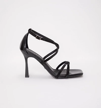 CROSS STRAP HEEL SANDAL