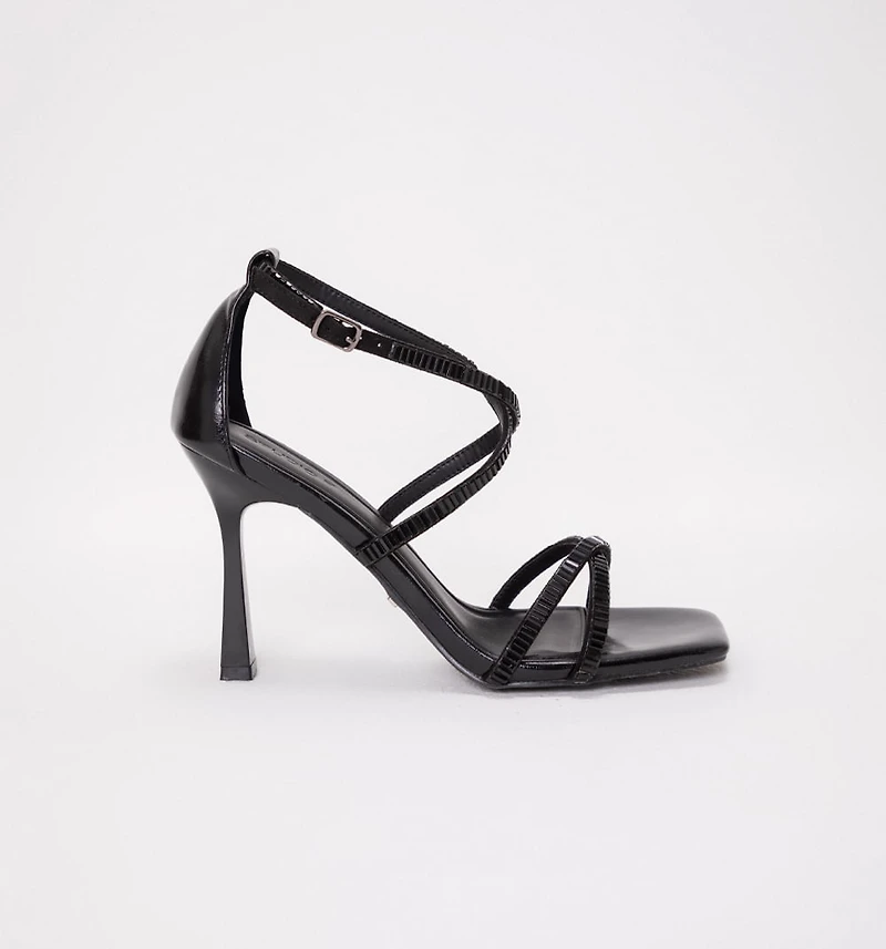 CROSS STRAP HEEL SANDAL