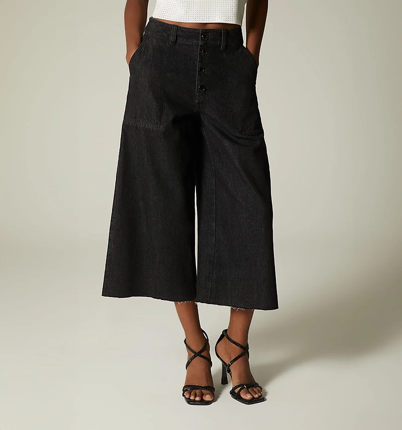 WOMEN'S CULOTTE JEANS WITH FIVE POCKETS