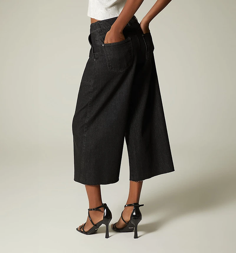 WOMEN'S CULOTTE JEANS WITH FIVE POCKETS