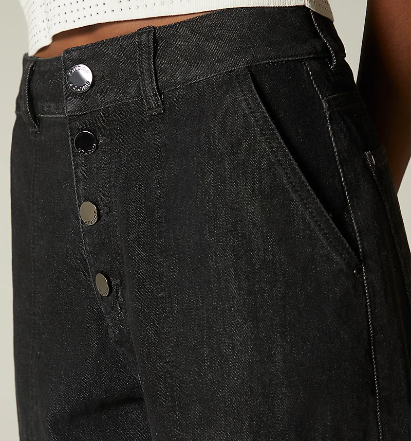 WOMEN'S CULOTTE JEANS WITH FIVE POCKETS